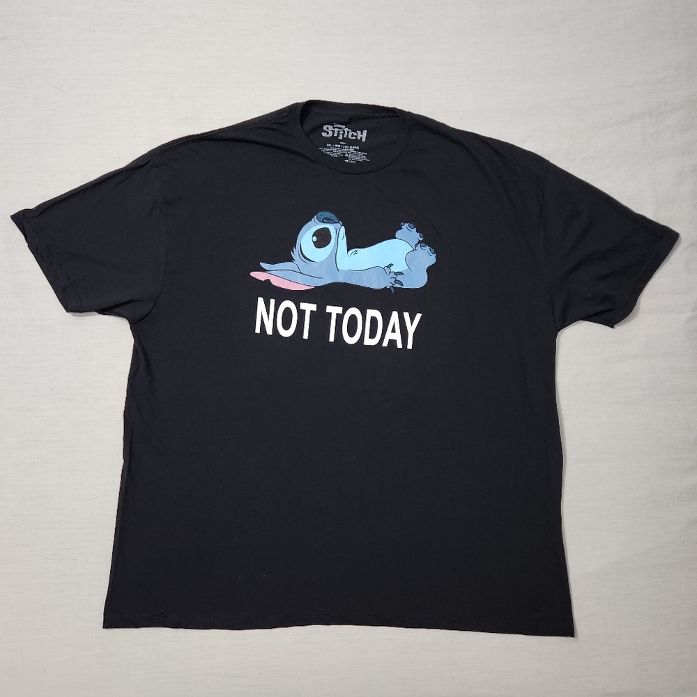 Stitch Not Today black t-shirt Funny